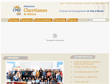 Tablet Screenshot of claret.org.mx